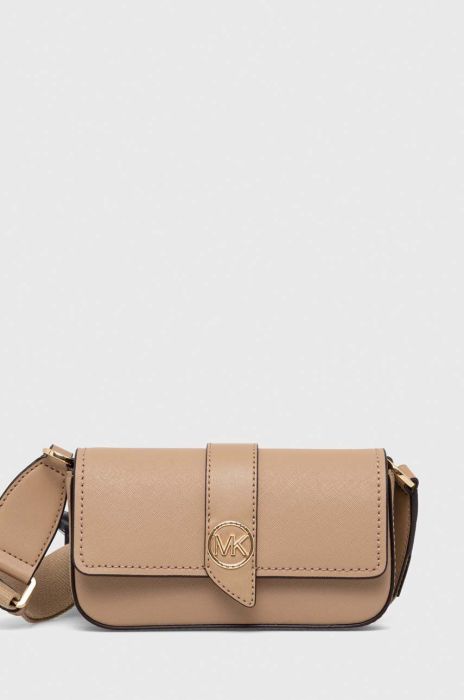 Шкіряна сумочка MICHAEL Michael Kors колір бежевий (3391573)