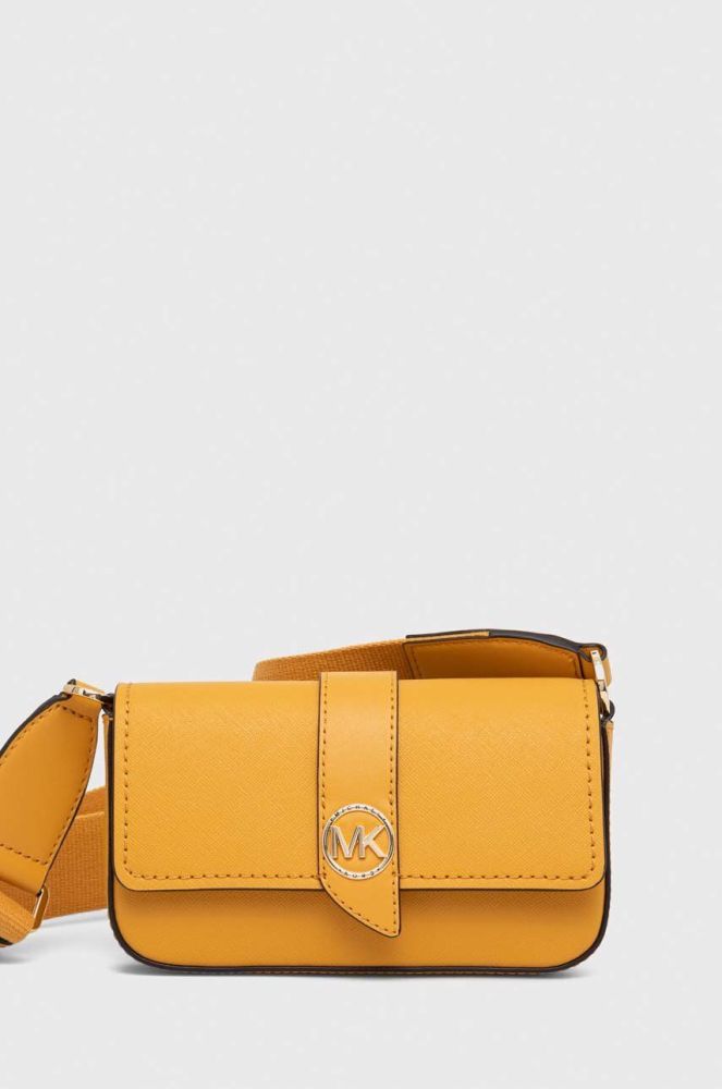 Шкіряна сумочка MICHAEL Michael Kors колір жовтий (3391576)