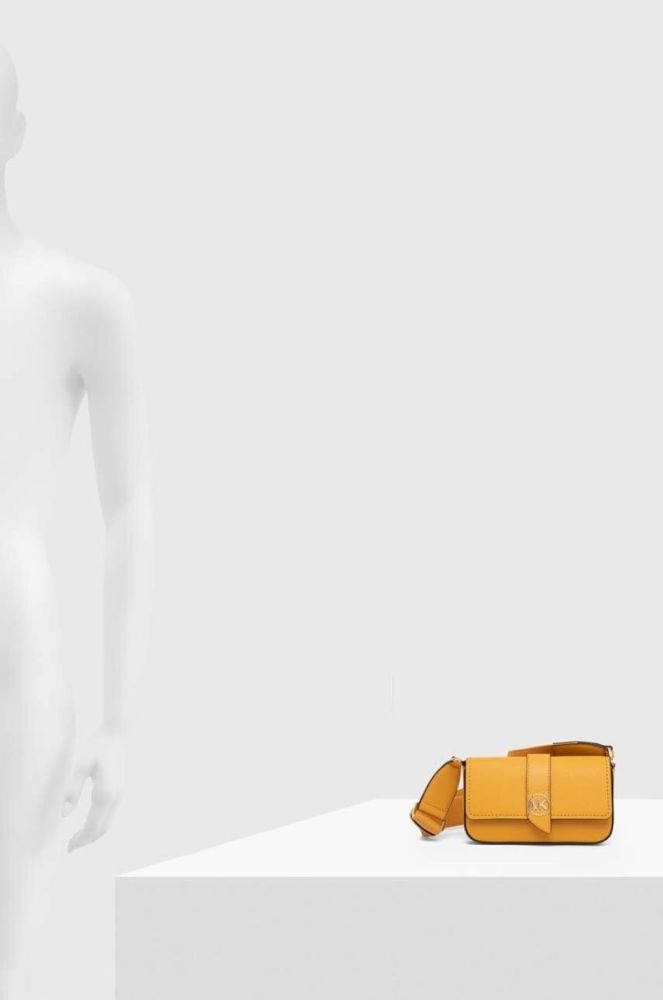 Шкіряна сумочка MICHAEL Michael Kors колір жовтий (3391576) фото 5