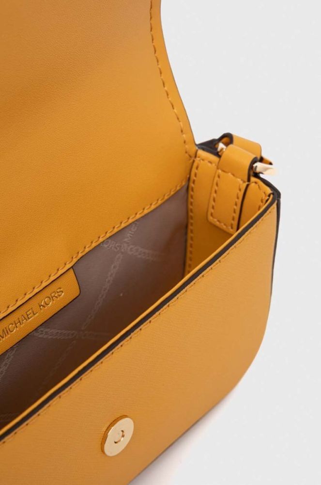 Шкіряна сумочка MICHAEL Michael Kors колір жовтий (3391576) фото 4