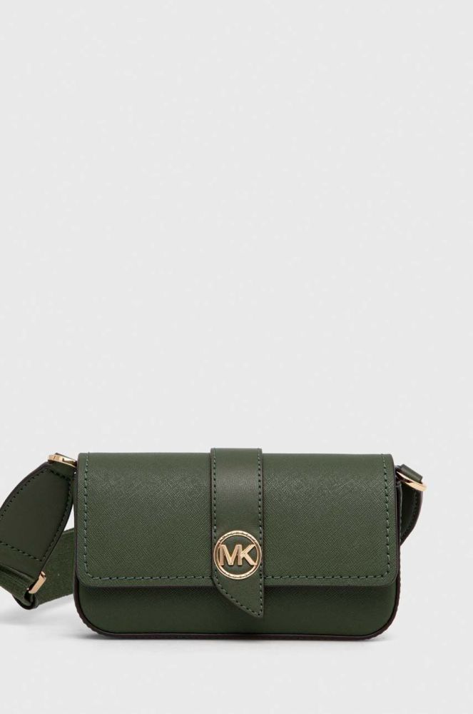 Шкіряна сумочка MICHAEL Michael Kors колір зелений (3391574)