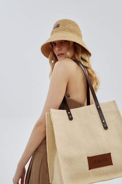 Пляжна сумка LE SH KA headwear Summer Bag колір бежевий Пляжна сумка LE SH KA headwear Summer Bag колір бежевий