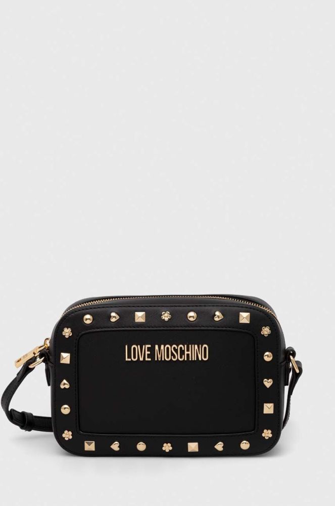 Шкіряна сумочка Love Moschino колір чорний (3384202)