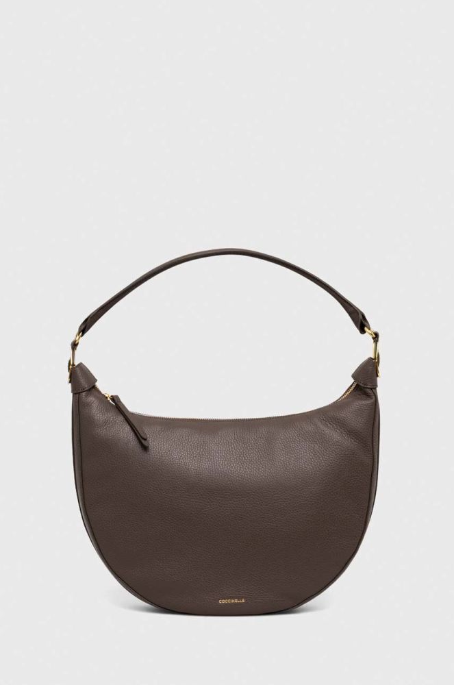 Шкіряна сумочка Coccinelle колір коричневий (3529557)
