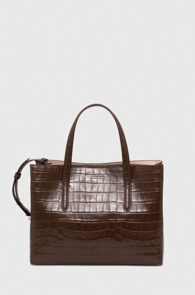Шкіряна сумочка Coccinelle колір коричневий (3529562)