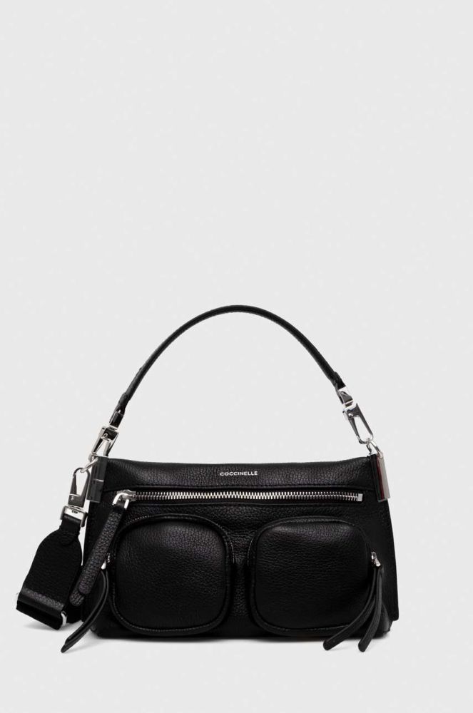Шкіряна сумочка Coccinelle колір чорний (3529566)