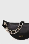 Шкіряна сумка на пояс Red Valentino колір чорний