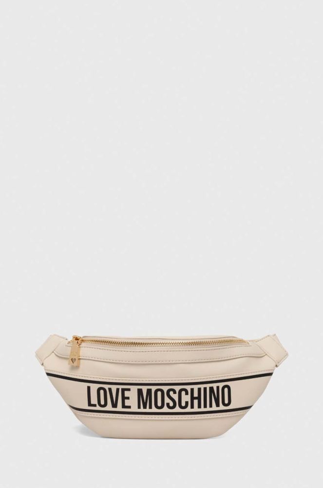 Сумка на пояс Love Moschino колір бежевий (3622591)