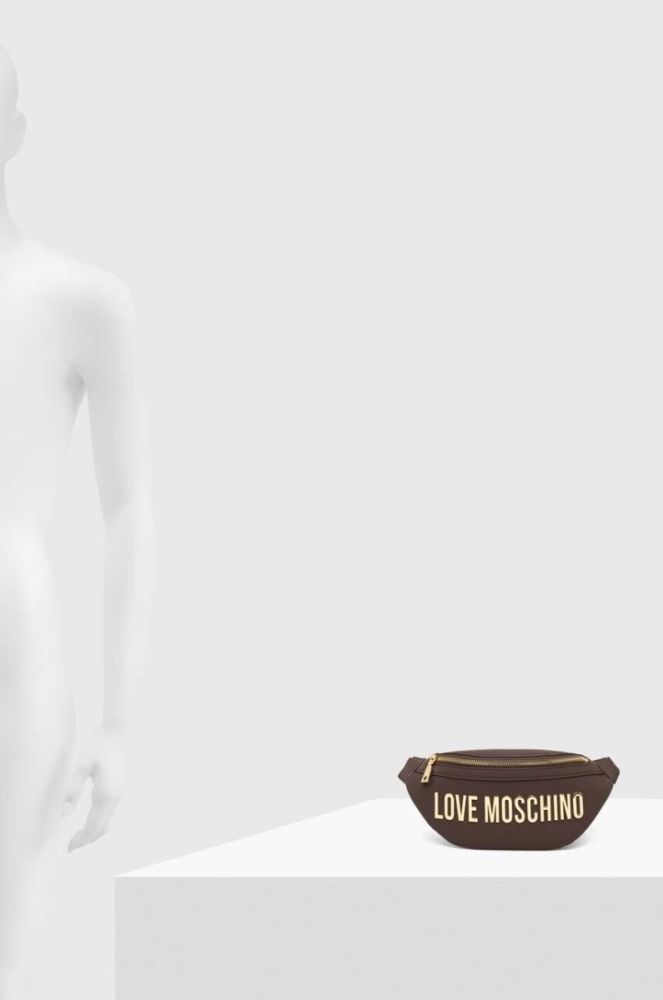 Сумка на пояс Love Moschino колір коричневий фото 5