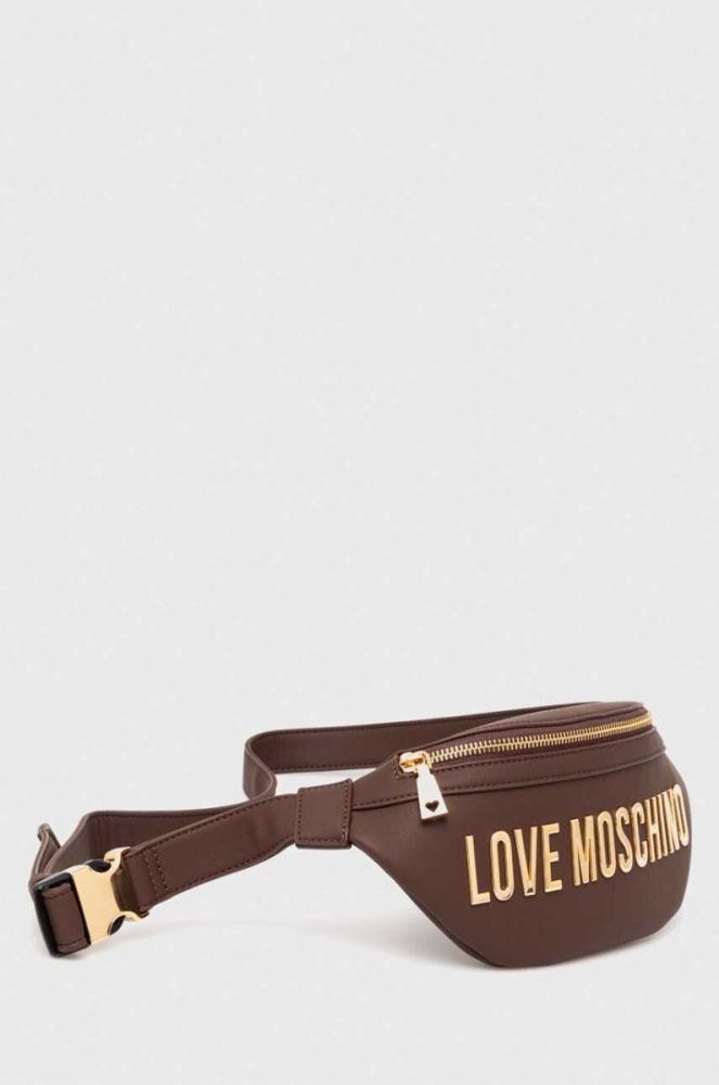 Сумка на пояс Love Moschino колір коричневий фото 2