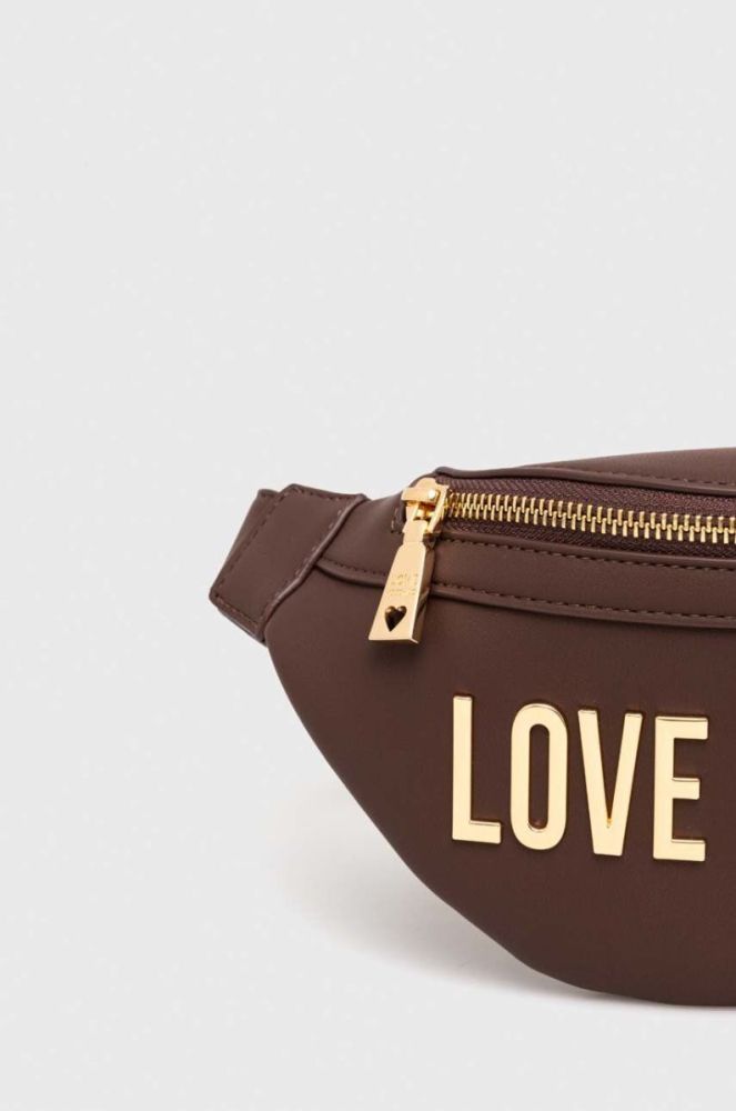 Сумка на пояс Love Moschino колір коричневий фото 3