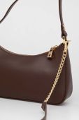 Шкіряна сумочка Love Moschino колір коричневий