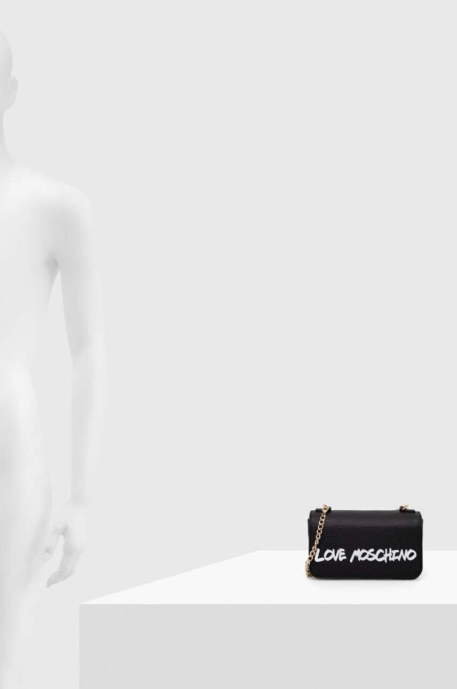 Шкіряна сумочка Love Moschino колір чорний (3501479) фото 7