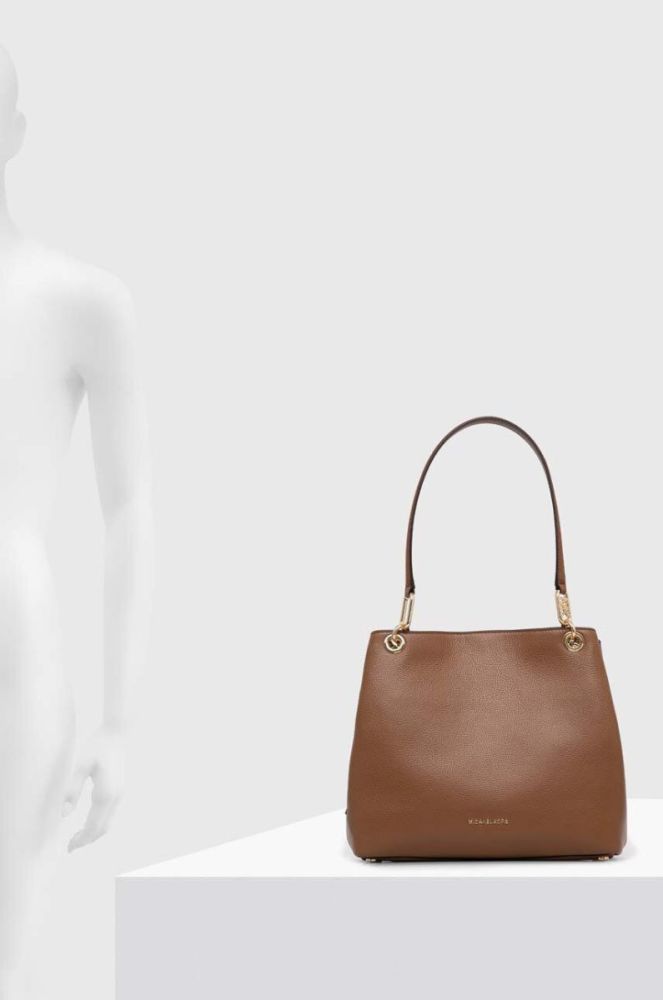 Шкіряна сумочка MICHAEL Michael Kors колір коричневий (3468010) фото 6