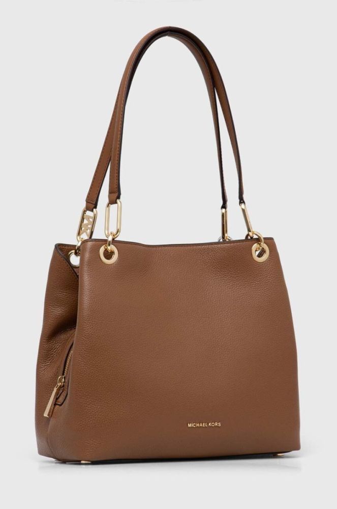 Шкіряна сумочка MICHAEL Michael Kors колір коричневий (3468010) фото 2