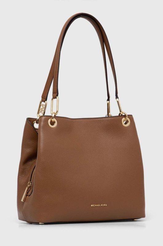 Шкіряна сумочка MICHAEL Michael Kors колір коричневий (3468010) фото 2