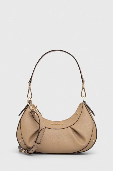 Шкіряна сумочка MICHAEL Michael Kors колір бежевий (3459719)