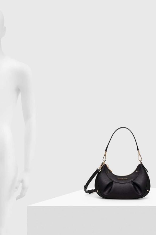 Шкіряна сумочка MICHAEL Michael Kors колір чорний (3459718) фото 7