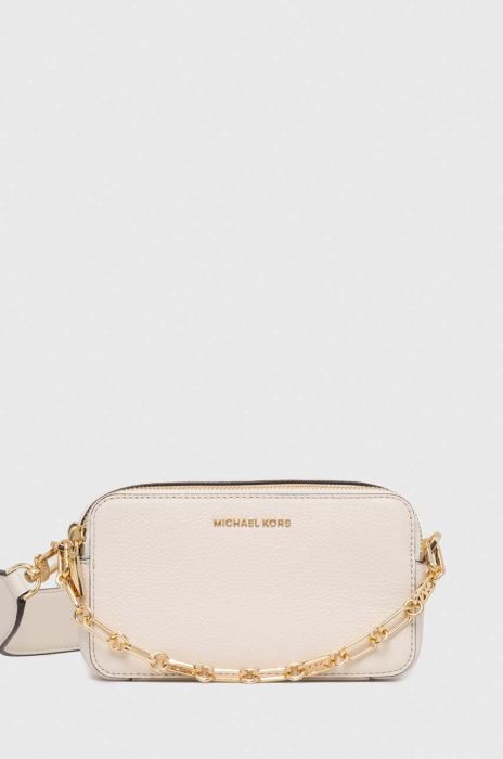 Шкіряна сумочка MICHAEL Michael Kors колір бежевий (3459723)