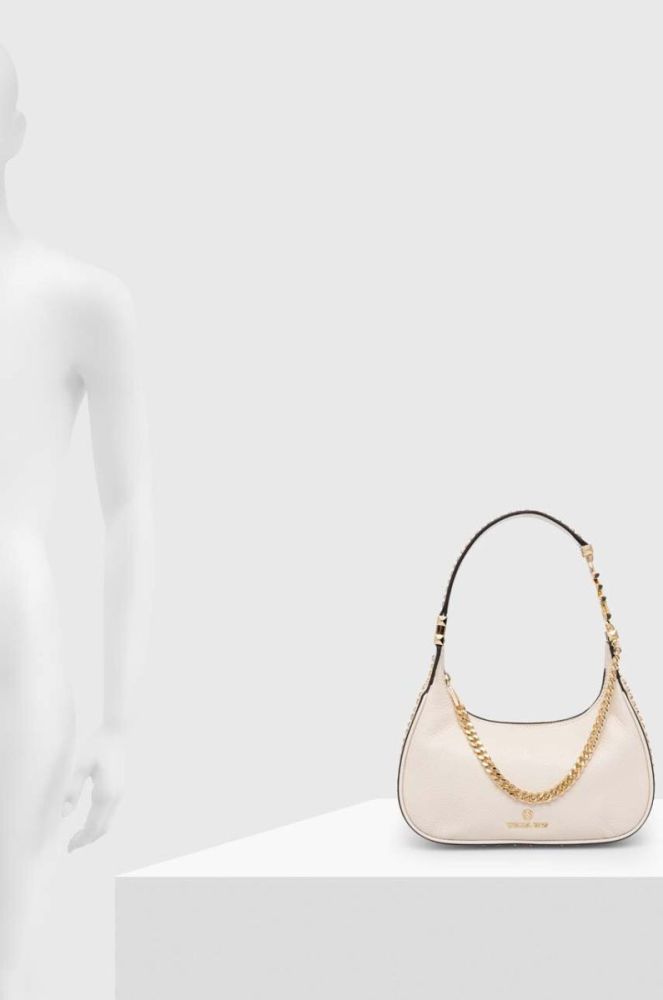 Шкіряна сумочка MICHAEL Michael Kors колір бежевий (3468027) фото 6
