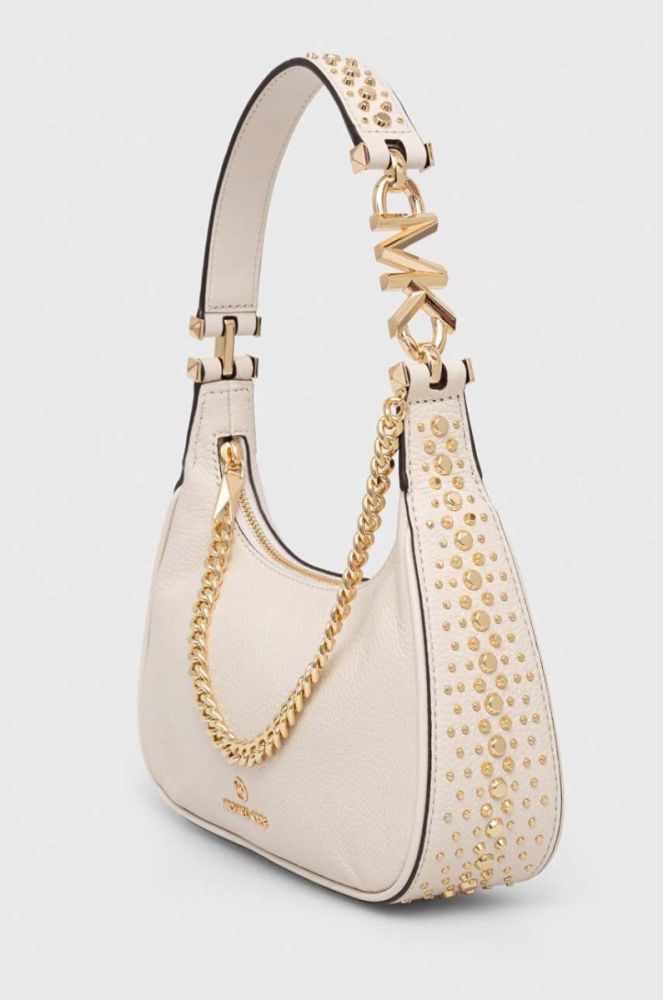 Шкіряна сумочка MICHAEL Michael Kors колір бежевий (3468027) фото 2