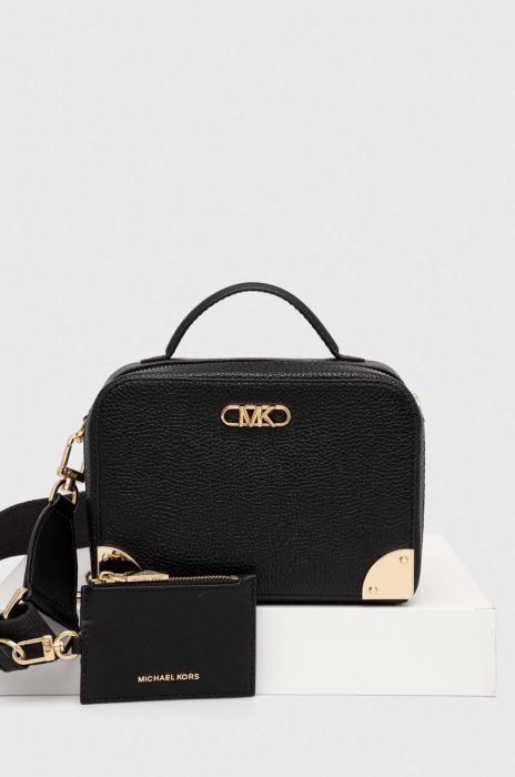 Шкіряна сумочка MICHAEL Michael Kors колір чорний (3468029)