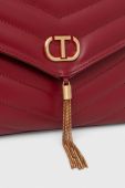 Шкіряна сумочка Twinset колір бордовий (3459741)