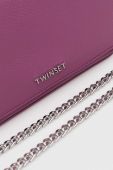 Шкіряна сумочка Twinset колір фіолетовий (3455366)