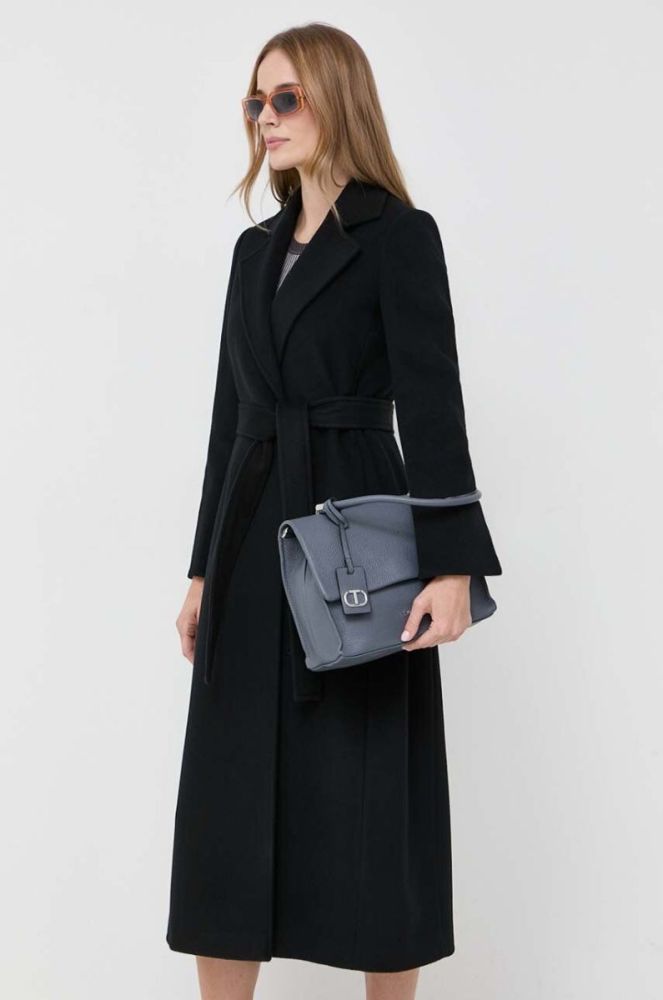 Шкіряна сумочка Twinset колір синій фото 7