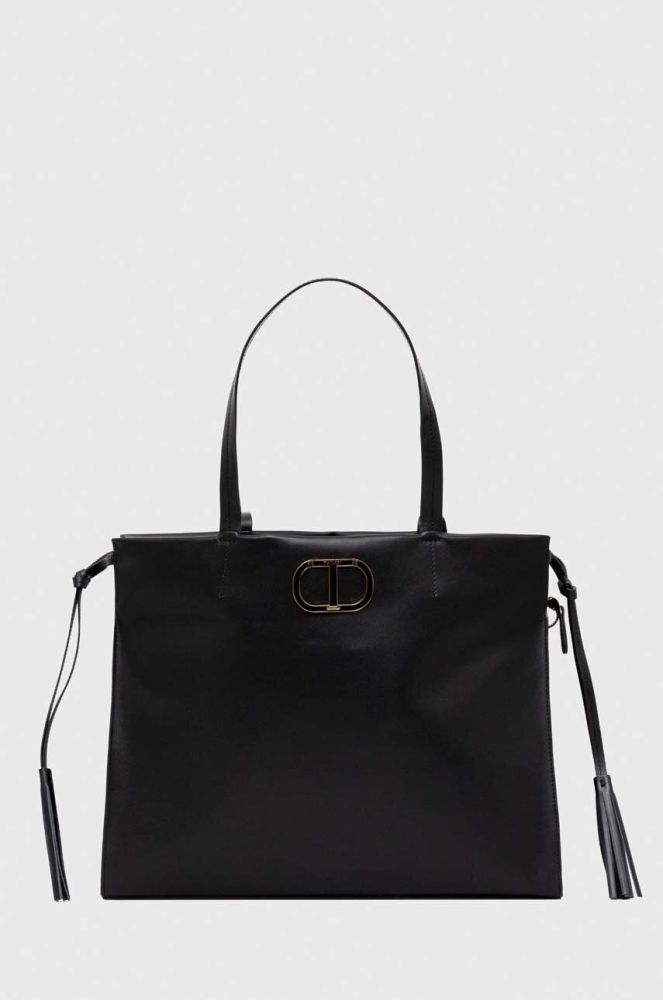Шкіряна сумочка Twinset колір чорний (3459745)