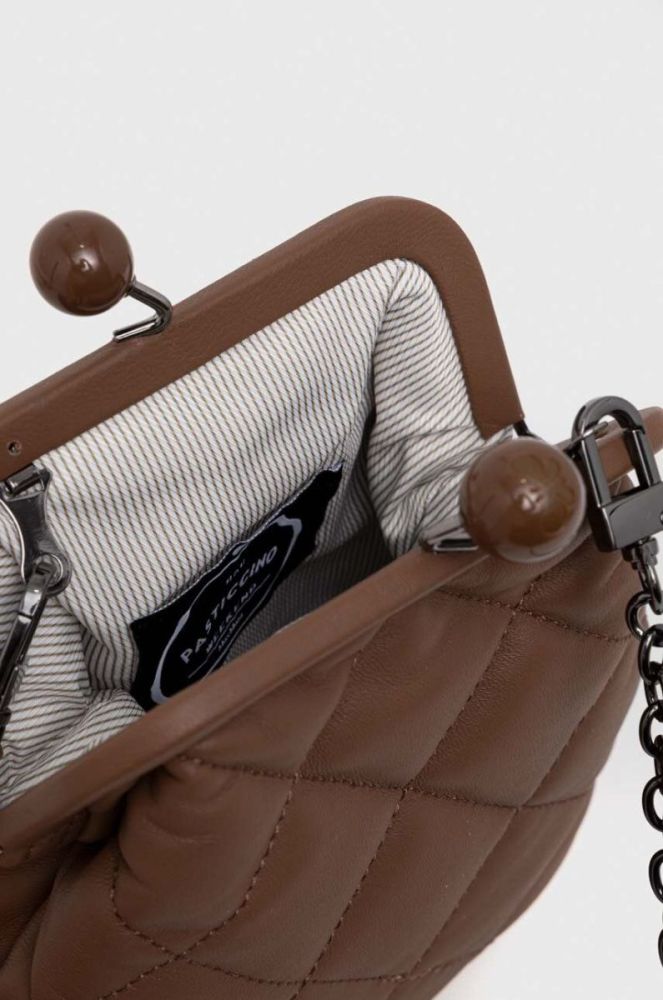Шкіряна сумка Weekend Max Mara колір коричневий фото 5