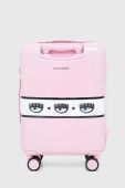 Валіза Chiara Ferragni колір рожевий (3395299) Валіза Chiara Ferragni колір рожевий (3395299)