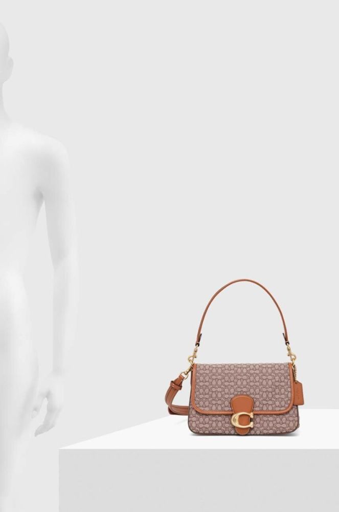 Сумочка Coach Soft Tabby колір коричневий фото 8