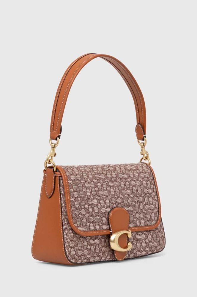 Сумочка Coach Soft Tabby колір коричневий фото 2