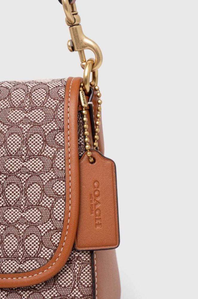 Сумочка Coach Soft Tabby колір коричневий фото 5