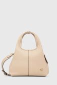 Шкіряна сумочка Coach колір бежевий (3478238)