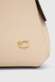 Шкіряна сумочка Coach колір бежевий (3478238)