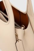 Шкіряна сумочка Coach колір бежевий (3478238)
