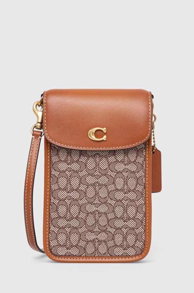 Сумочка Coach C Phone Crossbody колір коричневий