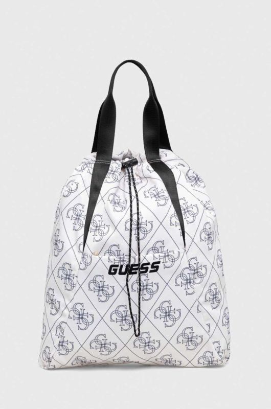 Рюкзак Guess колір білий великий візерунок (3598824)