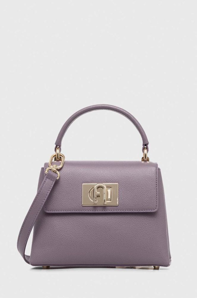 Шкіряна сумочка Furla колір фіолетовий (3508352)