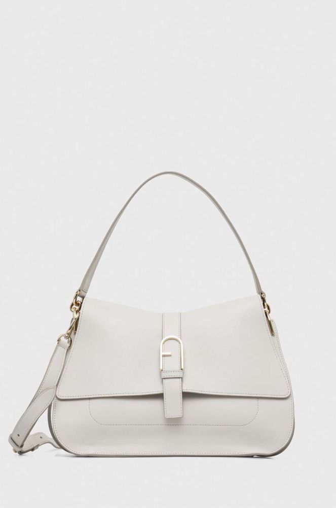 Шкіряна сумочка Furla колір сірий (3619065)