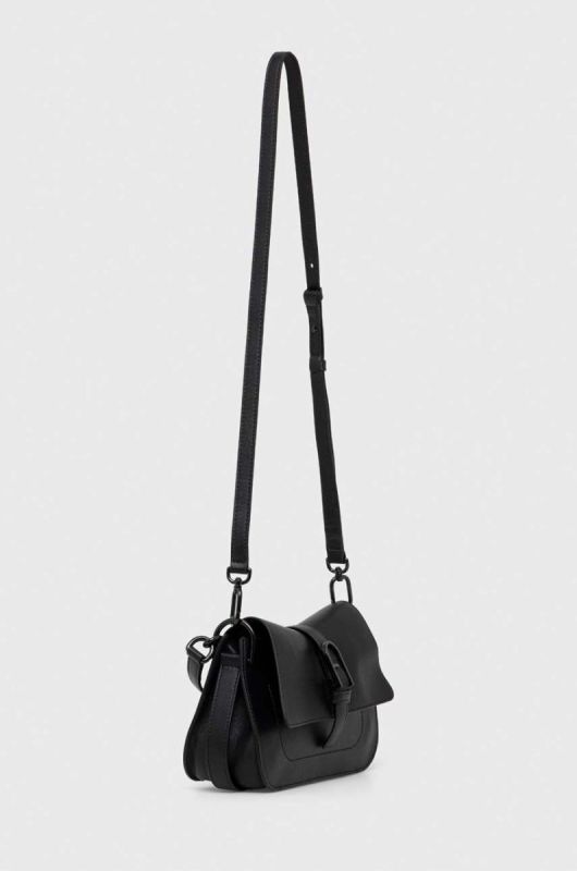 Шкіряна сумочка Furla Flow Mini колір чорний фото 2