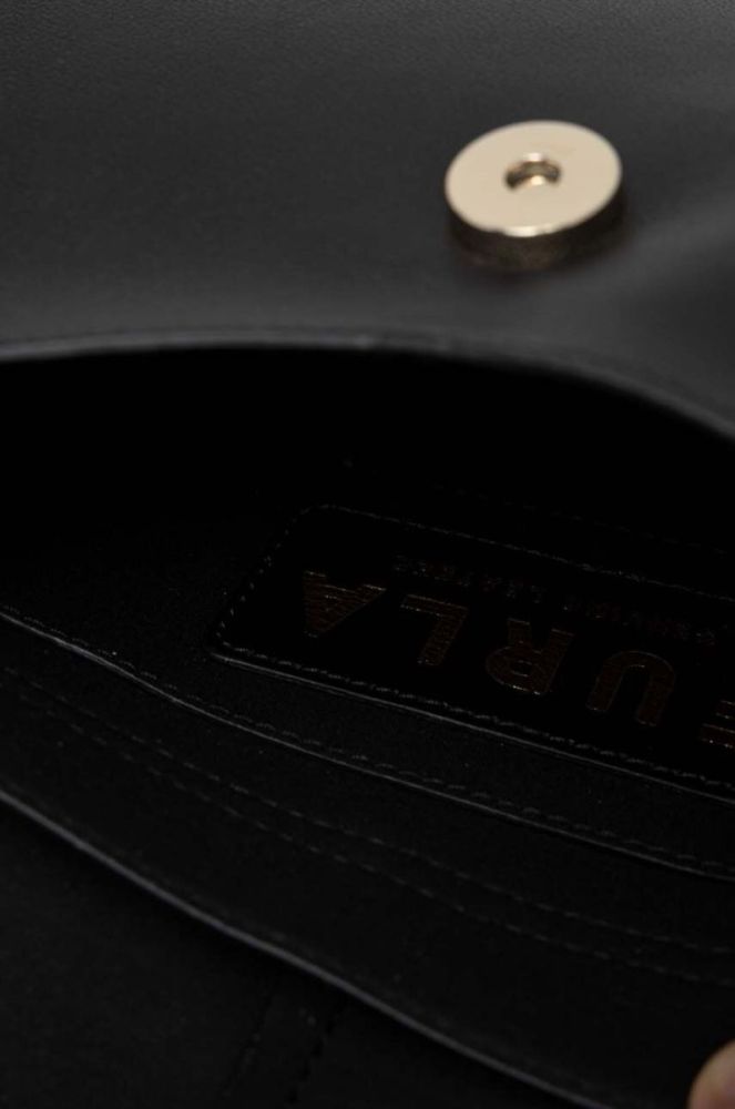 Шкіряна сумочка Furla Flow Mini колір чорний фото 6
