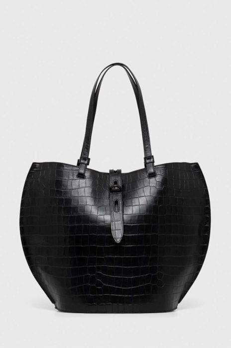 Шкіряна сумочка Furla Unuca колір чорний