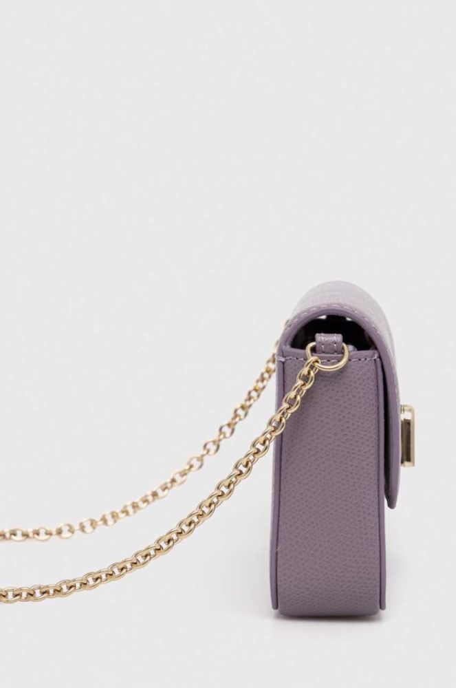 Шкіряна сумочка Furla колір фіолетовий (3508357) фото 2
