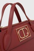 Шкіряна сумочка Twinset колір бордовий (3501589)
