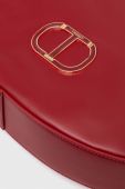 Шкіряна сумочка Twinset колір бордовий (3583201)