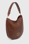 Шкіряна сумочка Twinset колір коричневий