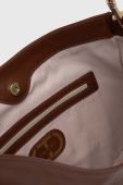 Шкіряна сумочка Twinset колір коричневий